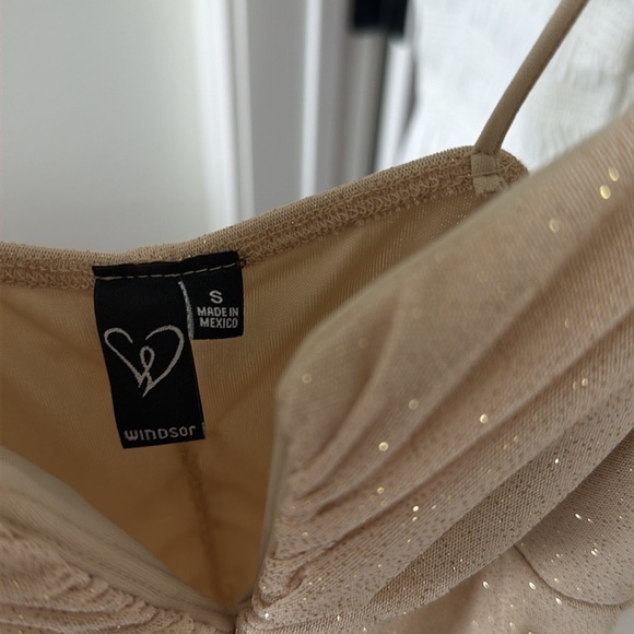 Gorgeous champagne Bodycon dress from Windsor.  Never worn. - Picture 3 of 3